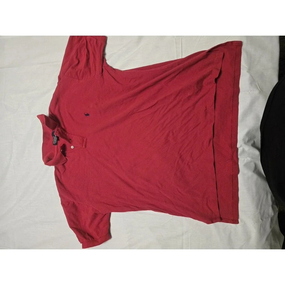 Polo Ralph Lauren Polo Shirt Mens Large Red Classic Fit Pony Embroidered‎ Casual